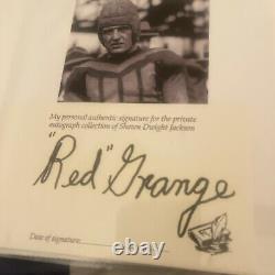 Big Red Grange autograph signed card football chicago bears legend