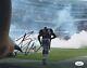 Brian Urlacher Signed 8x10 Running Out Tunnel On Smoke Chicago Bears Jsa An49050