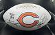 Chicago Bears Autographed Signed White Panel Football Withcoa 2023