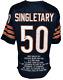 Chicago Bears Mike Singletary Autographed Pro Style Blue Stat Jersey Jsa Auth