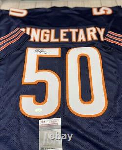 Chicago Bears Mike Singletary Signed Custom Blue Jersey Jsa Coa