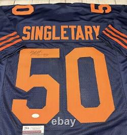 Chicago Bears Mike Singletary Signed Custom Throwback Jersey Jsa Coa