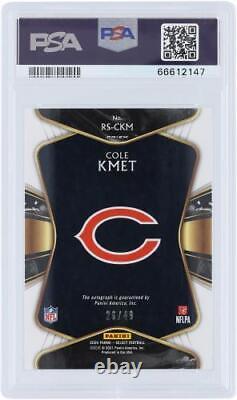 Cole Kmet Bears Signed 2020 Panini Select #RS-CKM #26/49 PSA 10 Rookie Card