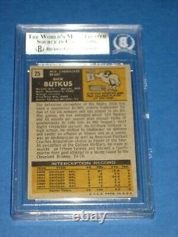 DICK BUTKUS (Chicago Bears) Signed 1971 TOPPS Card #25 Beckett Authenticated