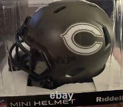 DJ Moore Chicago Bears Signed Salute To Service Signed Mini Helmet Beckett COA