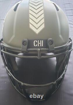 DJ Moore Signed Chicago Bears Camo Full Size replica helmet. BAS Certified