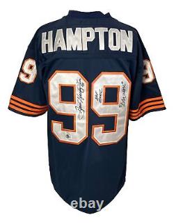 Dan Hampton Signed Chicago Bears M&N Football Jersey HOF 2002 Danimal BAS