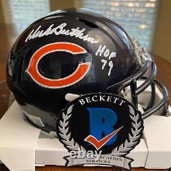 Dick Butkus Autographed Signed HOF'79 Chicago Bears Mini Helmet Beckett