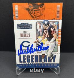 Dick Butkus Chicago Bears Autographed Signed Trading Cards JSA COA