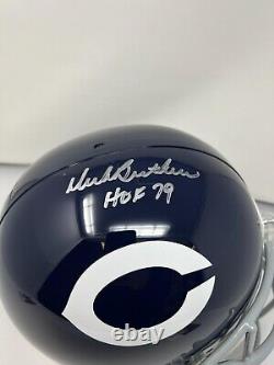 Dick Butkus signed Chicago Bears Full Size replica Throwback helmet HOF 79 JSA