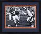 Framed Dick Butkus Chicago Bears Signed 8 X 10 Brown Tackle Photo