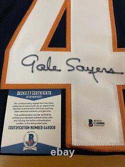 GALE SAYERS Chicago Bears Signed Auto Custom Jersey Beckett Authenticed NFL RIP
