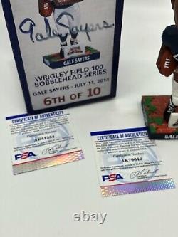 Gale Sayers Chicago Bears Signed Autograph Wrigley Field 100 Bobblehead PSA DNA
