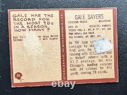 Gale Sayers Signed Autographed 1967 Philadelphia Gum Card #35 Chicago Bears