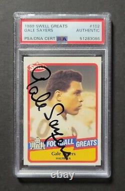 Gale Sayers signed Chicago Bears 1989 Swell Football Greats Card Psa