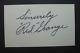 Harold Red Grange Signed 3x5 Card Autograph Auto Chicago Bears Nfl Football Hof