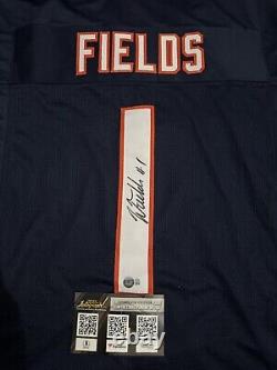 JUSTIN FIELDS Signed Custom Stitched Jersey Chicago Bears Beckett Authorized