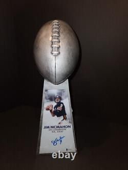 Jim McMahon Autographed Chicago Bears Signed Replica 15 Lombardi Trophy Beckett