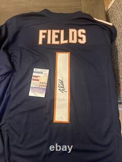 Justin Fields Signed Chicago Bears Football Jersey with COA