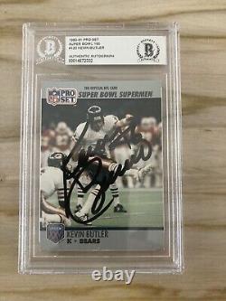 Kevin Butler Chicago Bears Signed Pro Set Sb Champs Card Beckett Bas Authentic