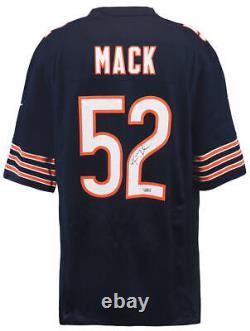 Khalil Mack Signed Chicago Bears Nike Navy Replica Football Jersey -Fanatics COA