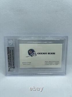 Mike Ditka Signed Official Chicago Bears Business Card Beckett Auto RARE