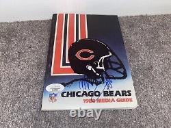 Mike Michael Singletary Signed 1988 Chicago Bears Football Media Guide Jsa Coa