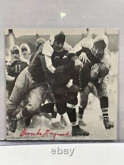 PSA Bronco Nagurski signed 4 x 4 B/W Photo withcert. HOF Chicago Bears Very Rare