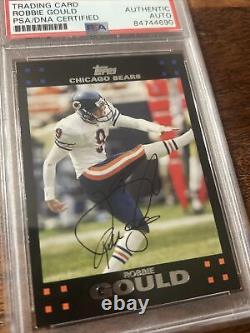 Robbie Gould Signed Topps Rookie Card PSA DNA Coa Slabbed Bears Autographed