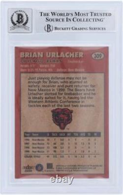 Signed Brian Urlacher Bears Football Slabbed Rookie Card Fanatics Authentic COA