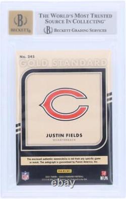 Signed Justin Fields Bears Football Slabbed Rookie Card