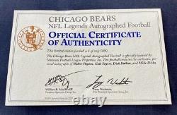 Walter Payton Gale Sayers Dick Butkus Mike Ditka Signed Bears Legends Football