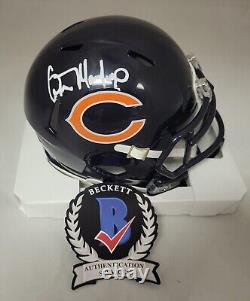 Wilber Marshall Signed Chicago Bears Mini Football Helmet Beckett Autograph