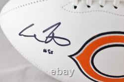 Balle de football logo Chicago Bears autographiée par Cole Kmet, avec certificat d'authenticité Beckett W Auth en noir.