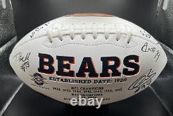 Ballon de football à panneau blanc signé autographié des Chicago Bears avec un certificat d'authenticité (COA) 2023