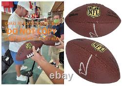 Brian Urlacher Chicago Bears a signé le ballon de football NFL Duke avec preuve COA autographiée