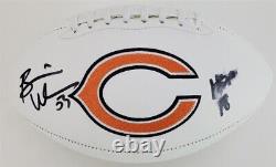 Brian Urlacher HOF 18 Signé Chicago Bears Logo Football (Beckett)