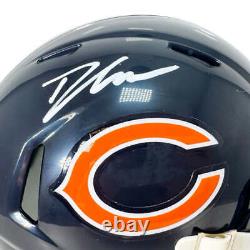 Casque de football miniature Speed Chicago Bears signé par D'Andre Swift (JSA)