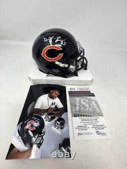 Casque mini vitesse autographié de Devin Hester des Chicago Bears, certifié JSA Witnessed