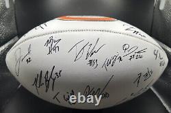 Chicago Bears Ballon de football à panneau blanc dédicacé signé avec COA 2023