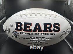 Chicago Bears Ballon de football à panneau blanc dédicacé signé avec COA 2023