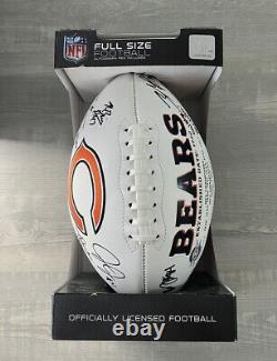 Chicago Bears Ballon de football à panneaux blancs dédicacé avec COA 2023
