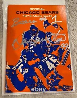 DAN HAMPTON Chicago Bears Signé Auto Guide Média Officiel 1979 BEARS#1