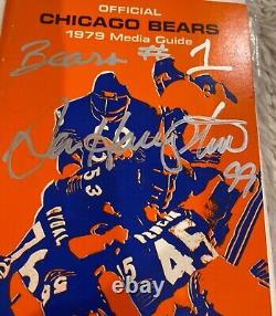 DAN HAMPTON Chicago Bears Signé Auto Guide Média Officiel 1979 BEARS#1
