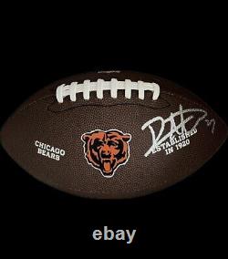 Devin Hester 2024 Temple de la renommée de la NFL Ballon de football signé Chicago Bears Logo JSA COA AQ12511