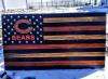 Drapeau Et Panneau En Bois Des Chicago Bears En 4 Tailles - Art Mural Des Chicago Bears - Homme Des Bears