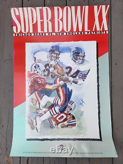 Jim McMahon Affiche officielle dédicacée Super Bowl XX Chicago Bears