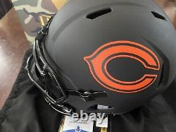 Lance Briggs a signé le casque de réplique de vitesse Eclipse Fs des Chicago Bears avec le certificat d'authenticité Beckett Coa.