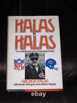 Livre signé par George Halas 'Halas par Halas' authentifié par JSA, Chicago Bears