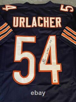 Maillot CUSTOM BRIAN URLACHER AUTOGRAPHÉ Chicago Bears BLEU NFL HOF avec certificat d'authenticité.